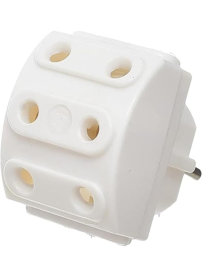 melfi Melfiâ„¢ 5-Way 2 Pin Multi-Plug Socket in White, Ideal for Domestic and Commercial Applications (2pcs)  - Image 3