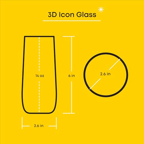 JoyJolt Tall Drinking Glasses with 3D Hello Kitty Mimmy Icons Set of 2 by JoyJolt - Image 3