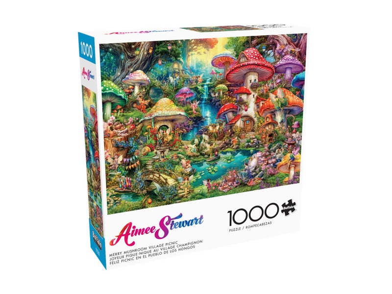 Buffalo Games - Aimee Stewart - Merry Mushroom Village Picnic - 1000 Piece Jigsaw Puzzle for Adults -Challenging Puzzle Perfect for Game Nights - Finished Size is 26.75 x 19.75 - Image 3