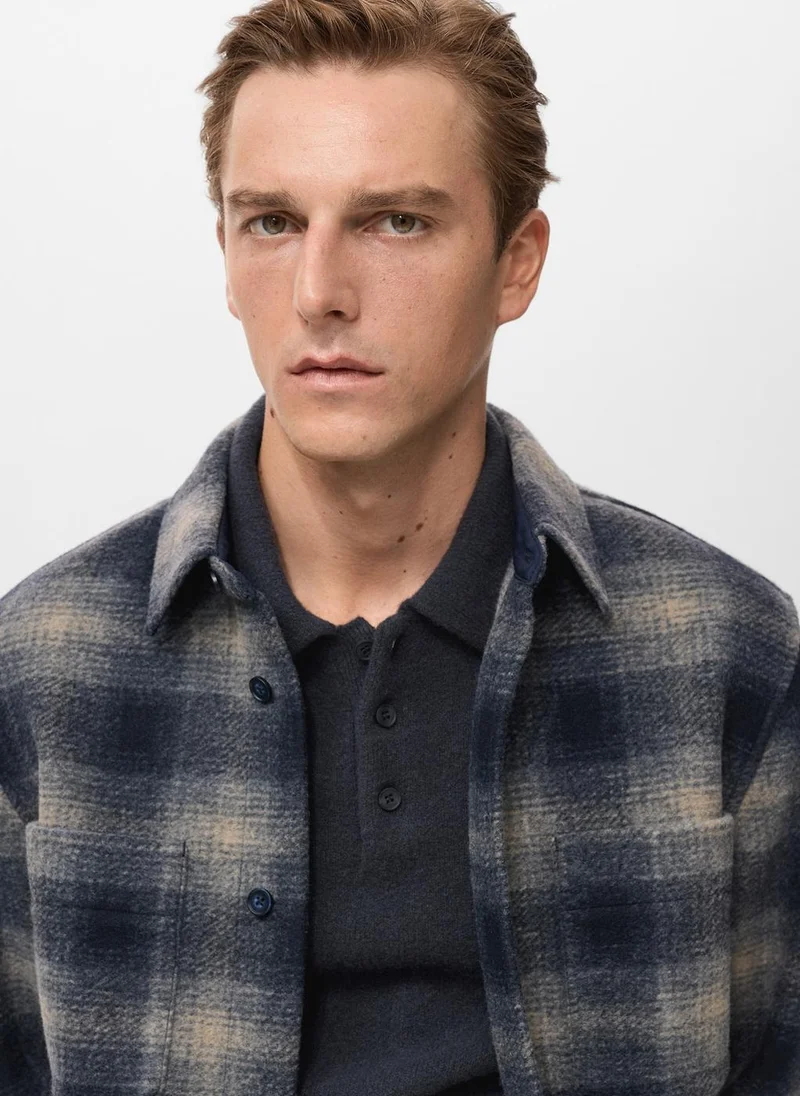 مانجو مان جاكيت بجيوب مربعات