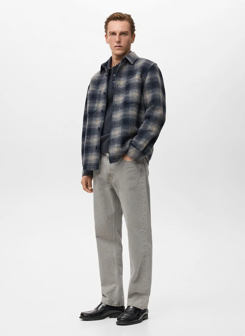 مانجو مان جاكيت بجيوب مربعات