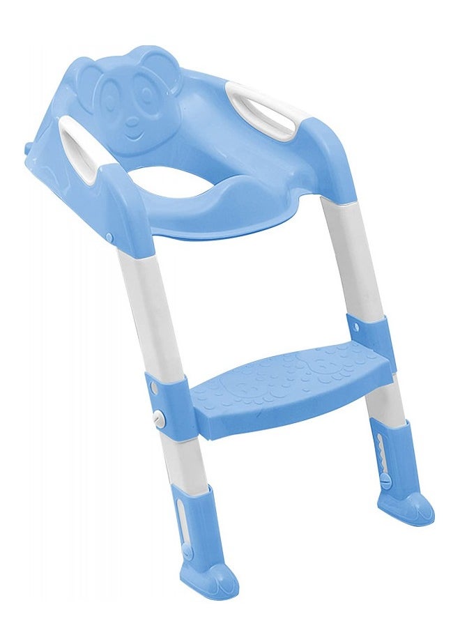 DRAMA HOME Portable Folding Trainer Toilet Potty Training Ladder Chair For Kids - Blue  - Image 3