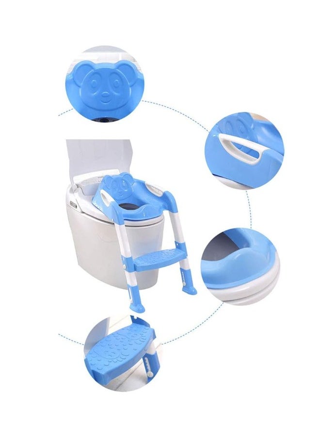 DRAMA HOME Portable Folding Trainer Toilet Potty Training Ladder Chair For Kids - Blue  - Image 4