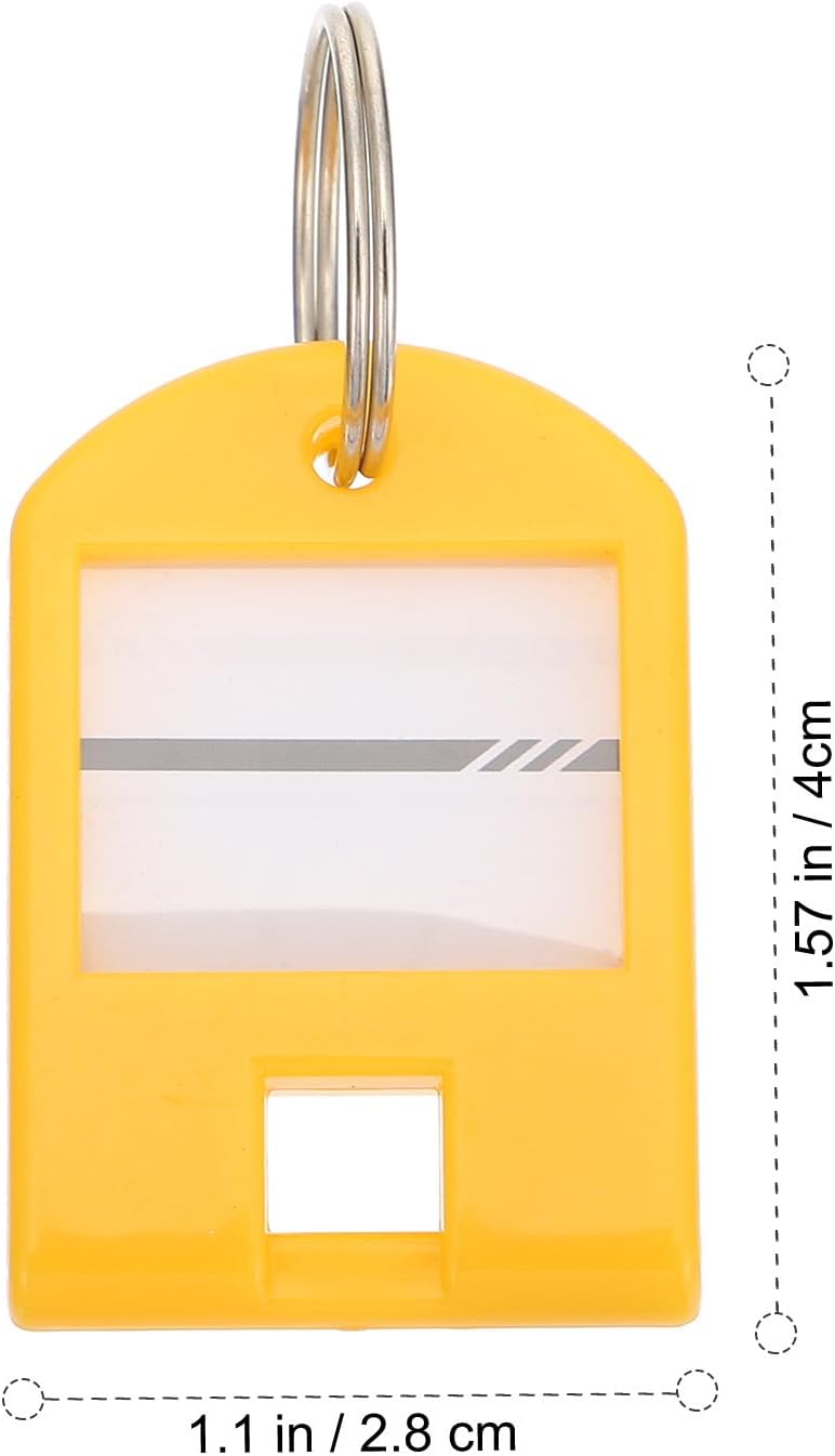 50pcs Abs Plastic Key Id Labels with Split Rings Color-Coded Key Chain Tags for Office Home and Hotel Use - Image 2