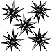 TOTAFAM 60 Pcs Star Balloons Explosion 12 Point Foil Cone Balloons Magic Balloon Large for Wedding Anniversary Backdrop Birthday Party Decorations Black - Image 3
