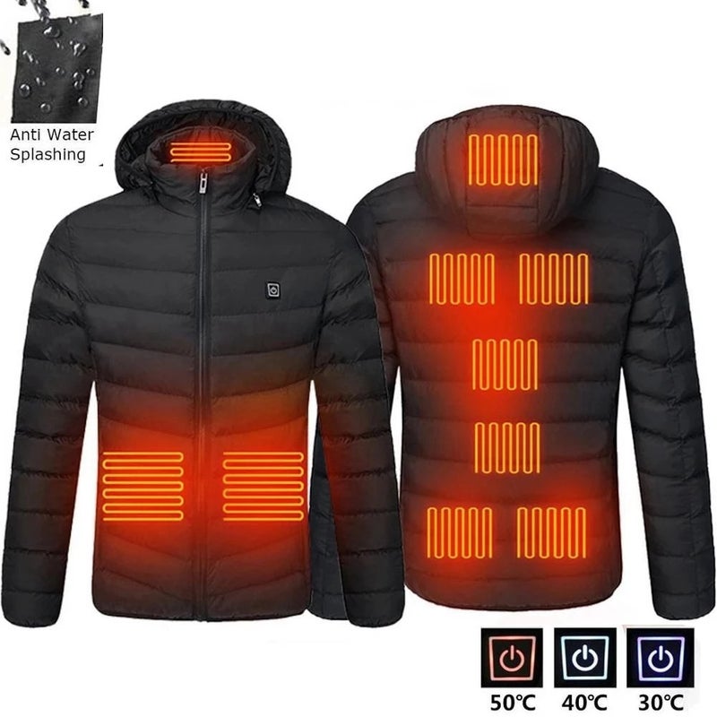 2/4/9 Heating Clothing Winter Smart Heating Cotton-Padded Jacket Usb Charging Heating Cotton-Padded Jacket Men'S Coat Spot - Image 2