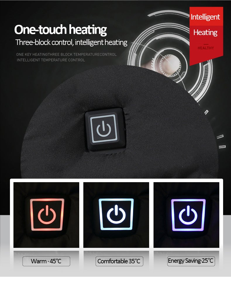 2/4/9 Heating Clothing Winter Smart Heating Cotton-Padded Jacket Usb Charging Heating Cotton-Padded Jacket Men'S Coat Spot - Image 3