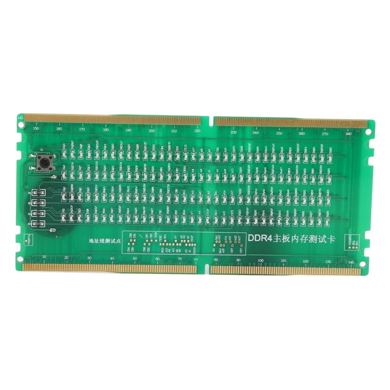 بطاقة اختبار ذاكرة DDR4 بمؤشر LED لتشخيص اللوحة الأم لأجهزة الكمبيوتر المكتبية - واجهة فتحة أمامية وعكسية لمنصات Intel و AMD - Image 1