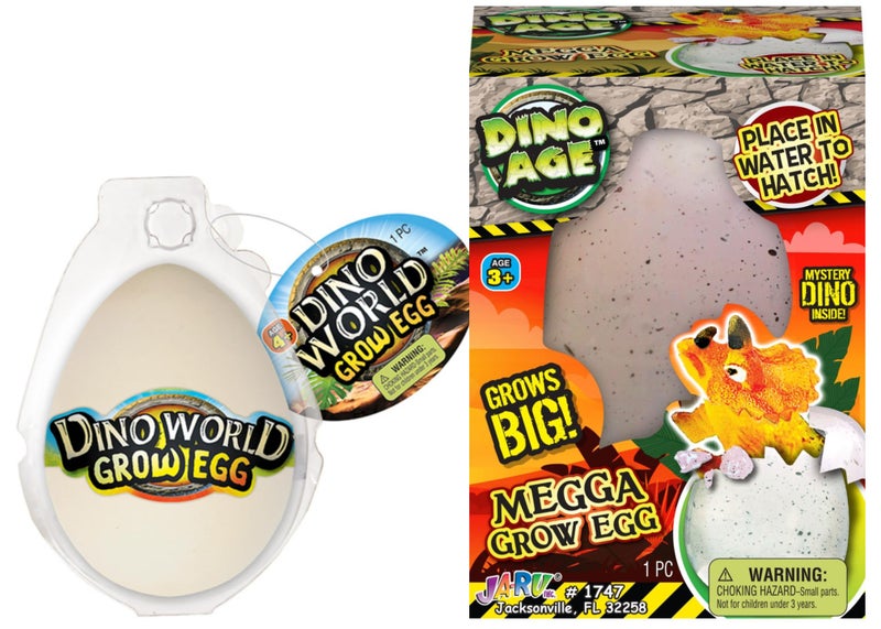 JA-RU Giant Dinosaur Egg (1 XXL Egg & 1 Original) Magic Hatching & Growing in Water Toys for Kids. Bulk Jurassic Dinosaur Party Favors, Easter Basket & Goody Bag Fillers. 1747-1745 - Image 1
