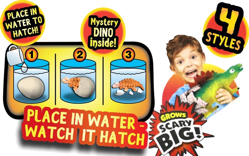 JA-RU Giant Dinosaur Egg (1 XXL Egg & 1 Original) Magic Hatching & Growing in Water Toys for Kids. Bulk Jurassic Dinosaur Party Favors, Easter Basket & Goody Bag Fillers. 1747-1745 - Image 5