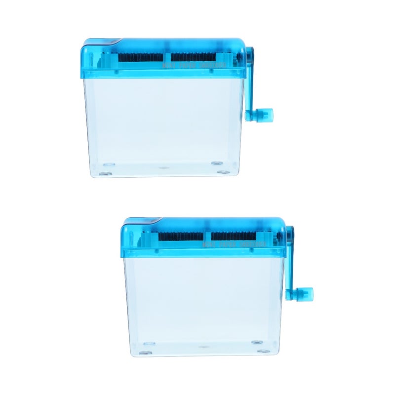 2pcs Convenient Paper Shredder Desktop Hand Shredder Office Manual Shredder Home Accessory - Image 1