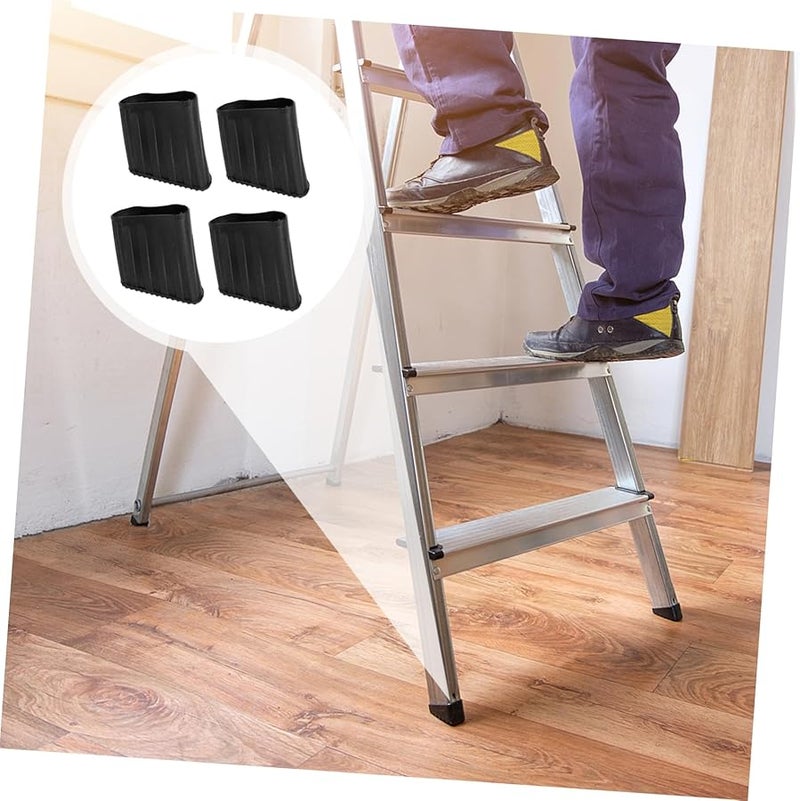 4 Pcs Black Non Slip Ladder Pads Safety Foot Covers for Step Ladder Accessories - Image 5