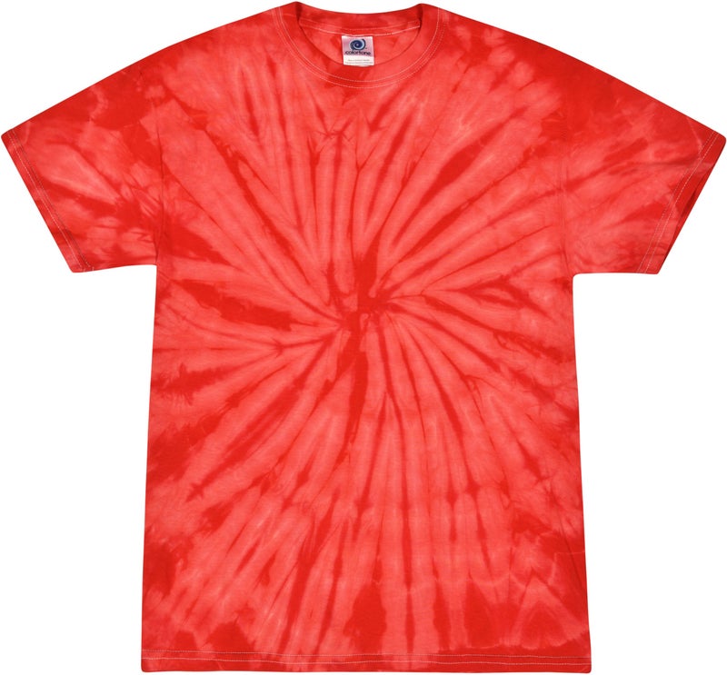 Colortone 100% Cotton Spider Tie Dye T-Shirt for Women and Men, 3X-Large, Spider Red - Image 1
