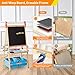 FUNLIO AntiWarping Kids Art Easel 3 Height Adjustable for Kids Aged 28 AllinOne Toddler Easel with Paper Roll Erasable Frame Standing Easel with Magnetic ChalkboardWhiteboard Blue - Image 4