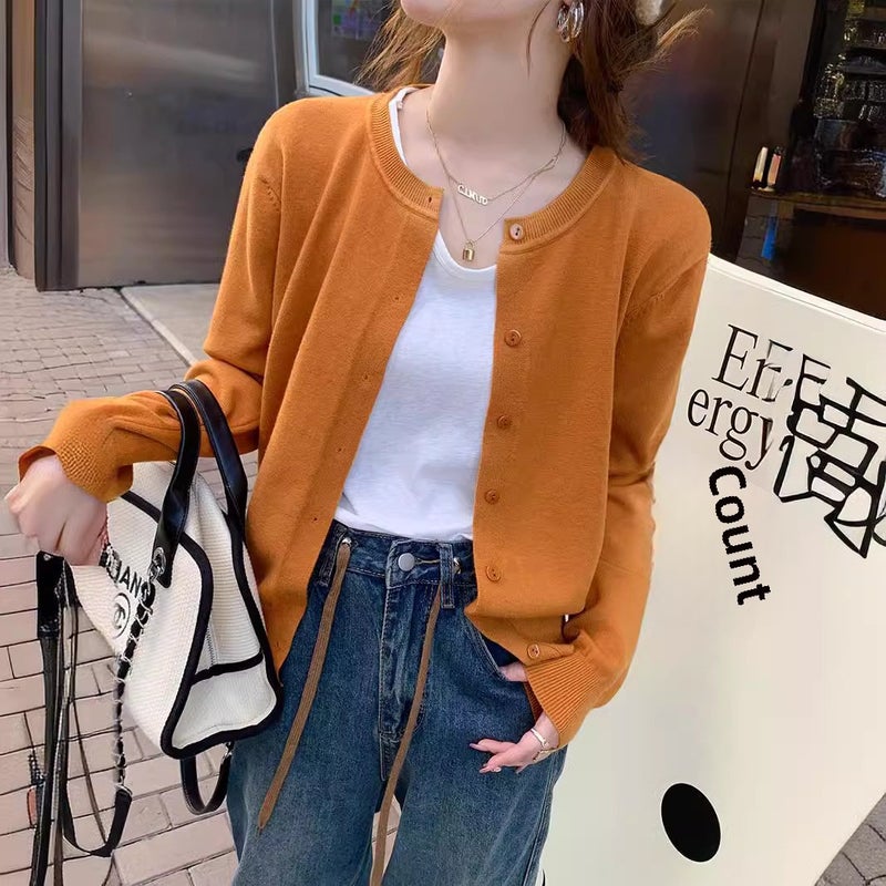 2024 سترة كروشيه نسائية فضفاضة خريفية سوداء - Image 4