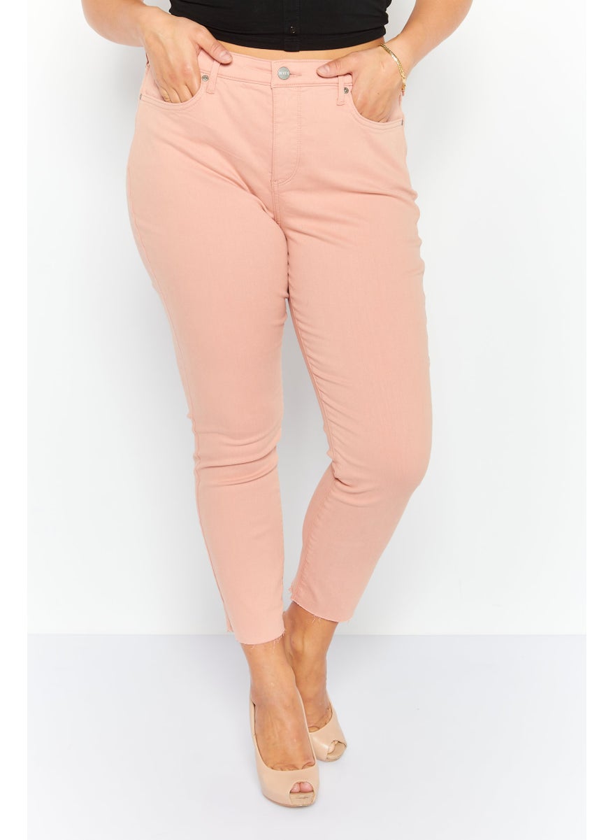 NYDJ - Women Skinny Fit Straight Leg Jeans, Peach - Image 1
