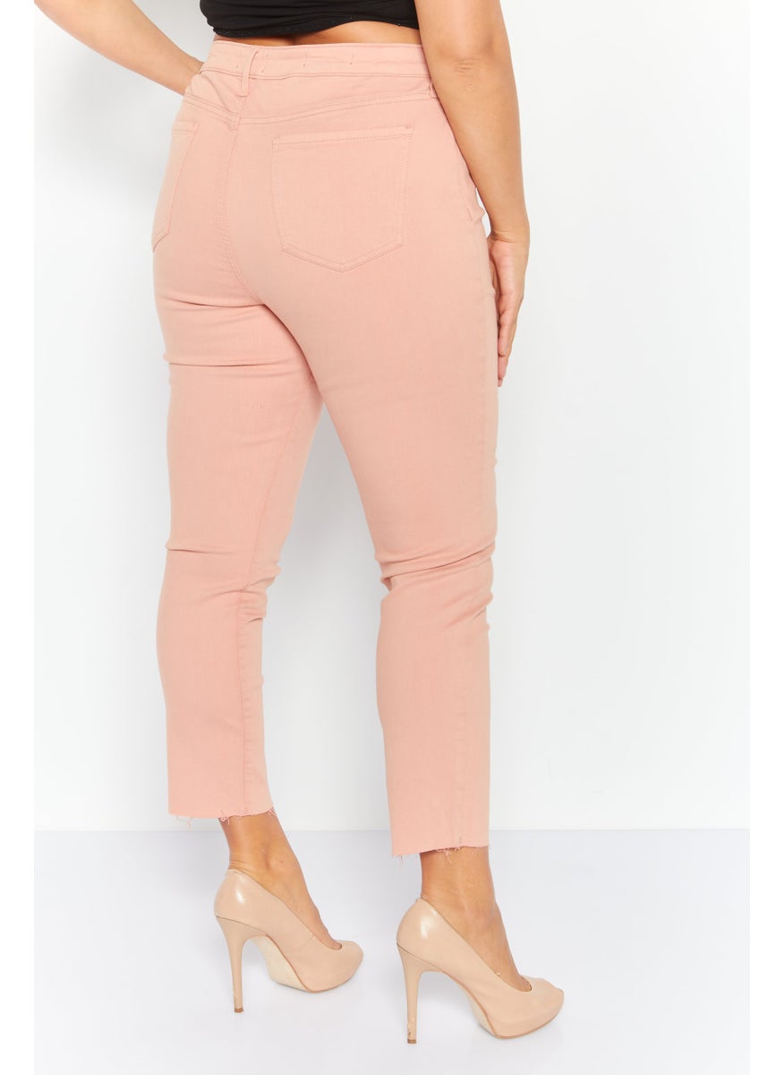 NYDJ - Women Skinny Fit Straight Leg Jeans, Peach - Image 1