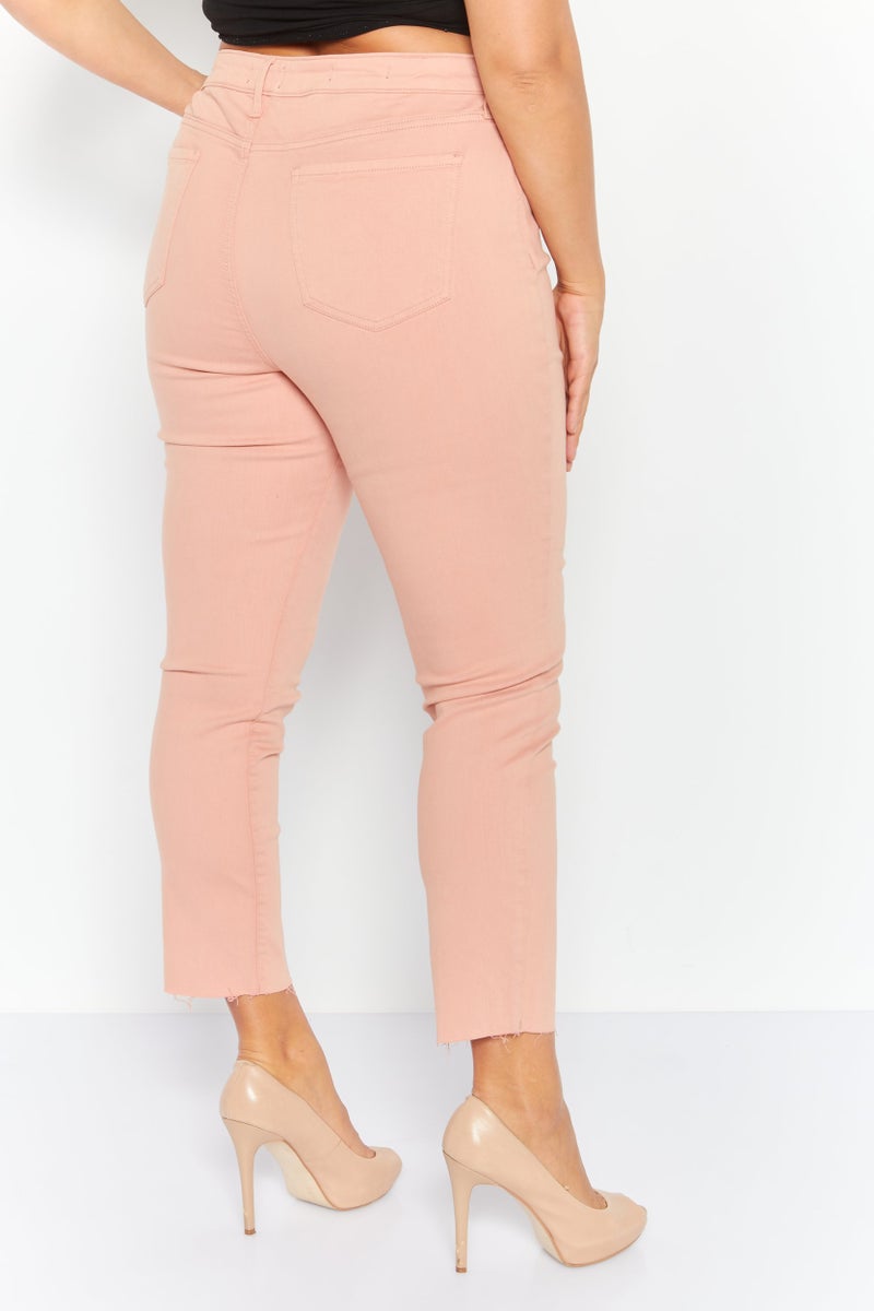 NYDJ Women Skinny Fit Straight Leg Jeans, Peach - Image 4