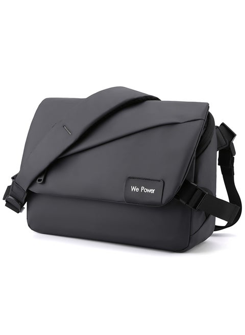 Qiccijoo Messenger Bag Crossbody Bag for Men or Women Casual Shoulder Bag Sling Bag Travel Bag for Business Office School Satchel Bags Work Bag Handbag Purse(Grey)