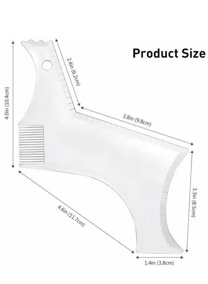 2PCS Shaving Template, Goatee Shaving Template Shaping & Edge-up Tool Lineup Grooming Kit for Men - Image 2