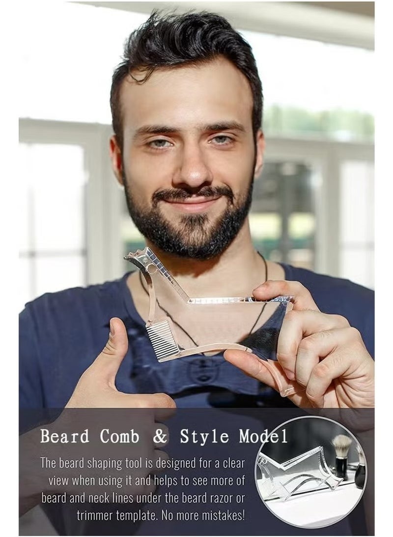 2PCS Shaving Template, Goatee Shaving Template Shaping & Edge-up Tool Lineup Grooming Kit for Men - Image 4