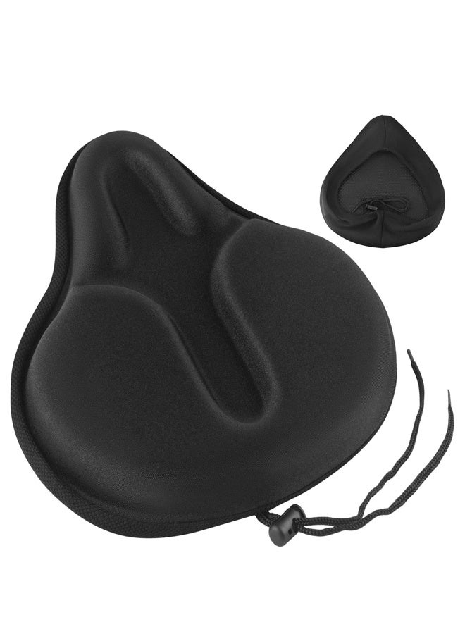 غطاء مقعد دراجة جل كبير، وسادة مقعد دراجة فائقة النعومة للرجال والنساء مريحة وواسعة، تناسب ركوب الدراجات في الأماكن المغلقة والمفتوحة - Image 1