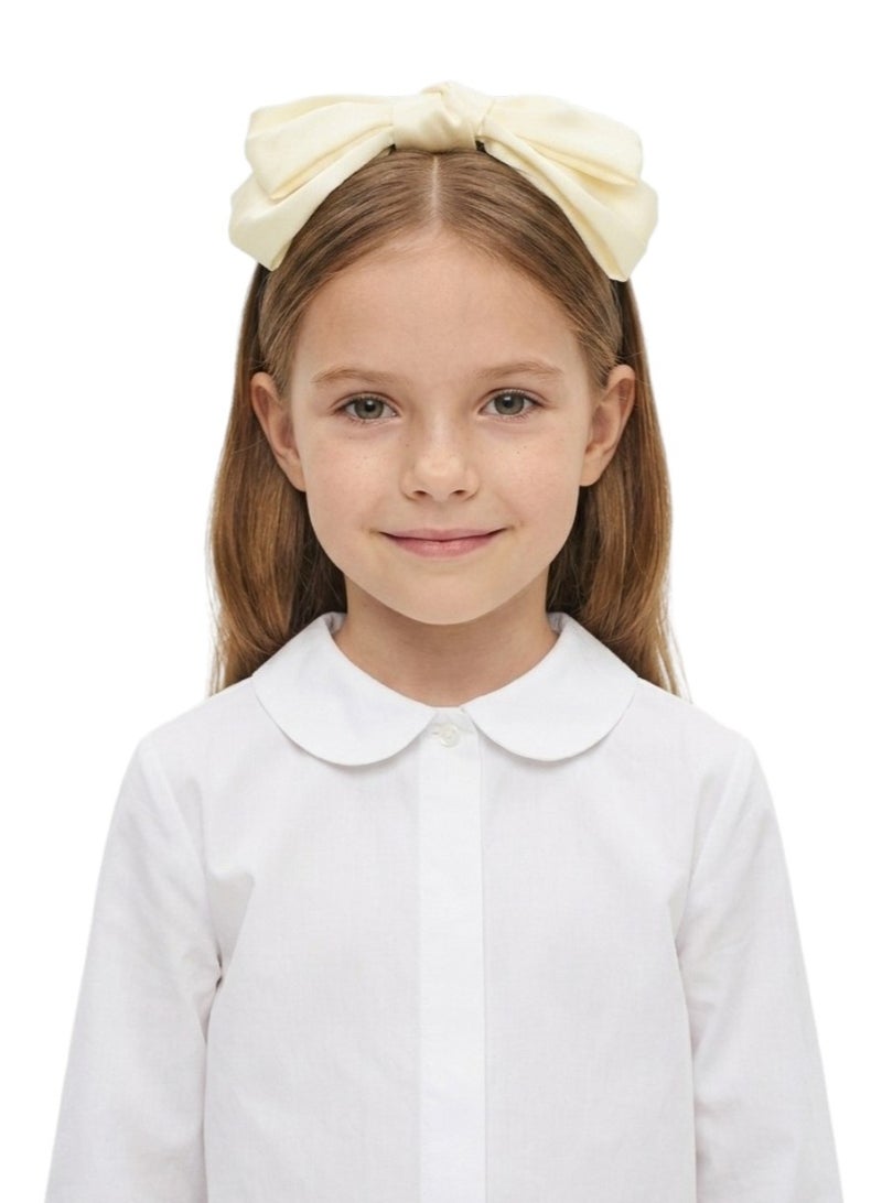 Bidani Bow-knot headband - Beige - Image 1