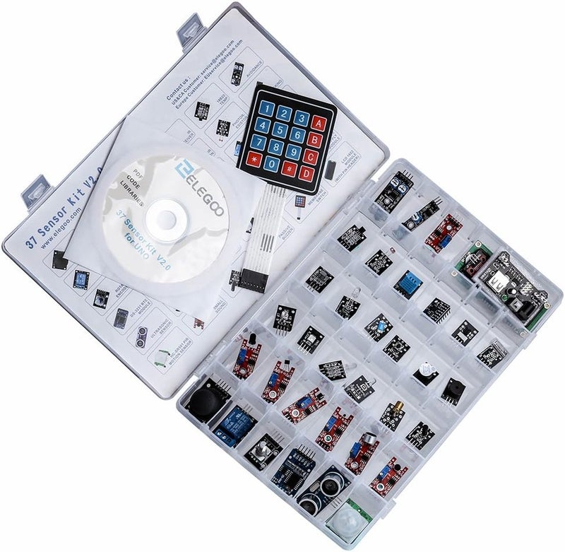 ELEGOO مجموعة وحدات الاستشعار المحسّنة 37 في 1 مع دليل متوافق مع R3 MEGA 2560 Nano - Image 2