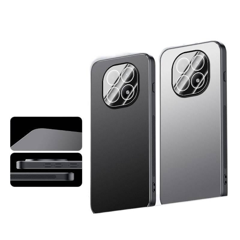غطاء واقي بAluminum Alloy لـ Redmi Note 15 مع حماية من السقوط وحامل قائم مع مقاوم للصدمات مع ملمس غير لامع مع لوحة خلفية من الألومنيوم باللون Silver بوظيفة حامل باللون الفضي باللو. - Image 3