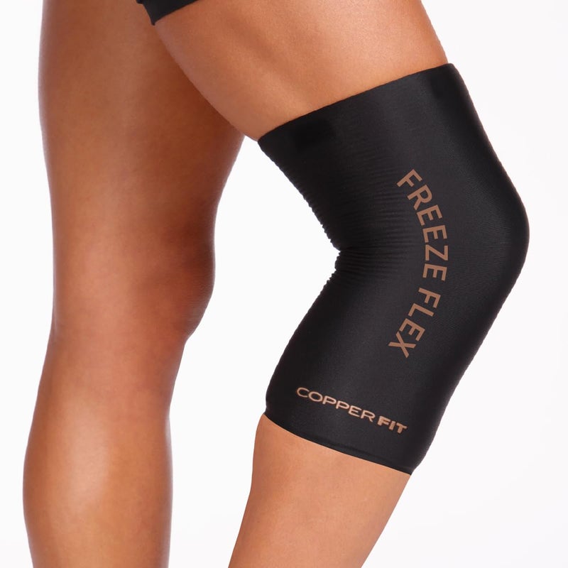 Copper Fit 360 Freeze Compression Sleeve â€“ Cold/Hot Therapy - Flexible 360 Coverage for Knee, Elbow, Ankle, Wrist, Hamstring and Calf (Small/Medium) - Image 1