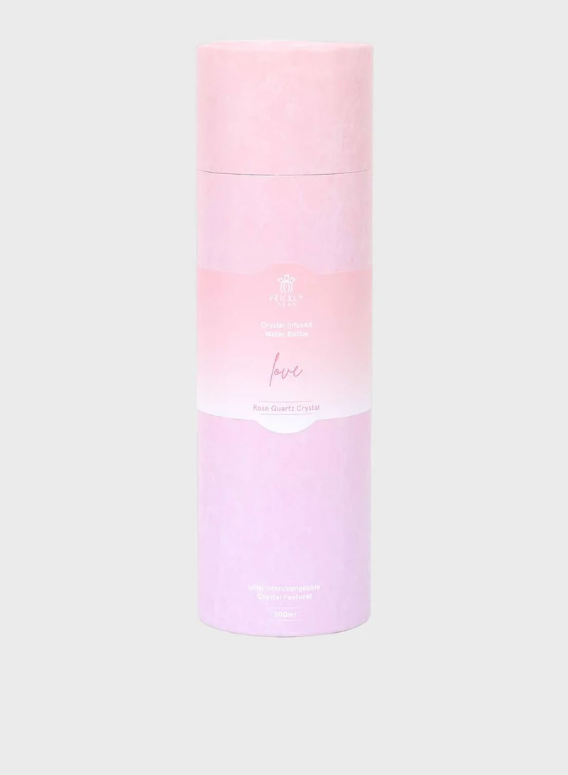 Prickly Pear Rose Quartz Interchangeable Crystal Water Bottle