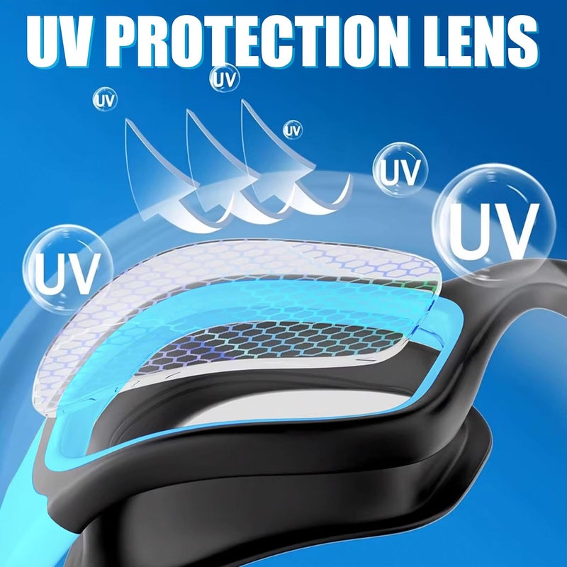 SLOVIC Swimming Goggles for Men [Aqua Blue] | Swimming Goggles for Women | Anti-Fog & UV Protected Swimming Glasses for Men | Unisex Swimming Accessories | Leaf-Proof Goggle with Adjustable Straps - Image 5