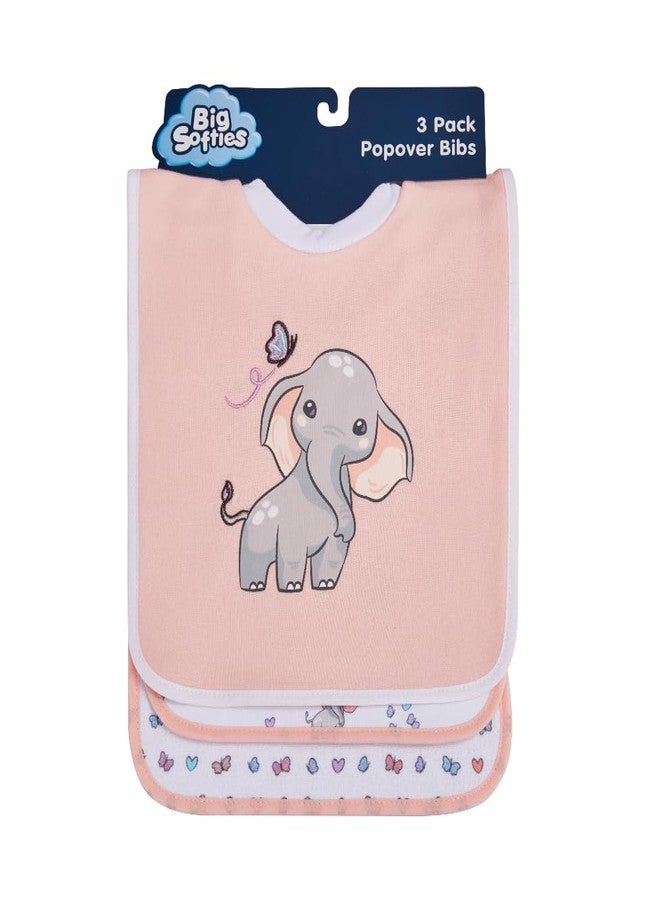 Big Softies مرايل بيج سوفتيز 3 قطع بتصميم فيل | مطبوعة ومطرزة | ياقة مطاطية ناعمة | قطن مخلوط | فائقة النعومة والامتصاص | مناسبة للأطفال من عمر 6 إلى 36 شهرًا - Image 2
