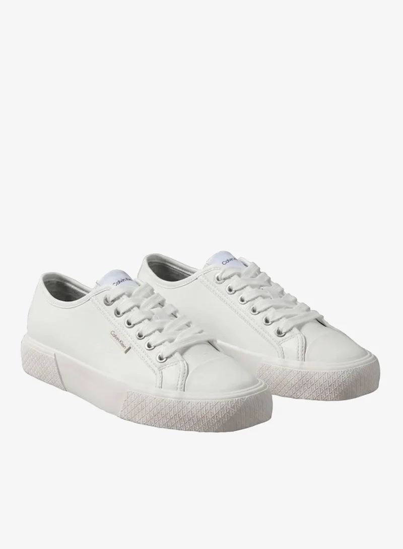 Calvin Klein Triple Bright White CK Luna - Leather Logo Trainers for Women | Best Price UAE