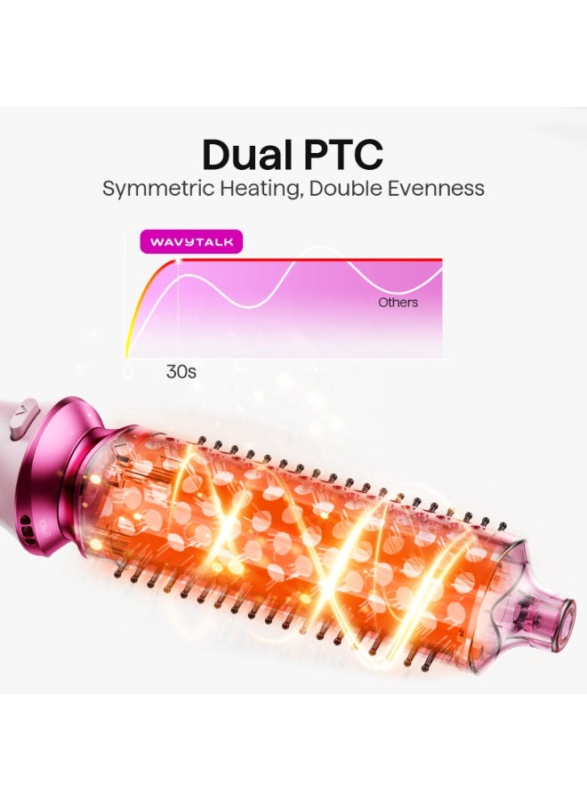 wavytalk Heatwave Pro 5-in-1 Curling Iron & Brush Set – USB Ceramic Curling Wand Kit with 4 Interchangeable Barrels, Ionic Heat, Fast 30-Second Warm-Up, Dual Voltage – Ultimate Hair Styling Tool - Image 3