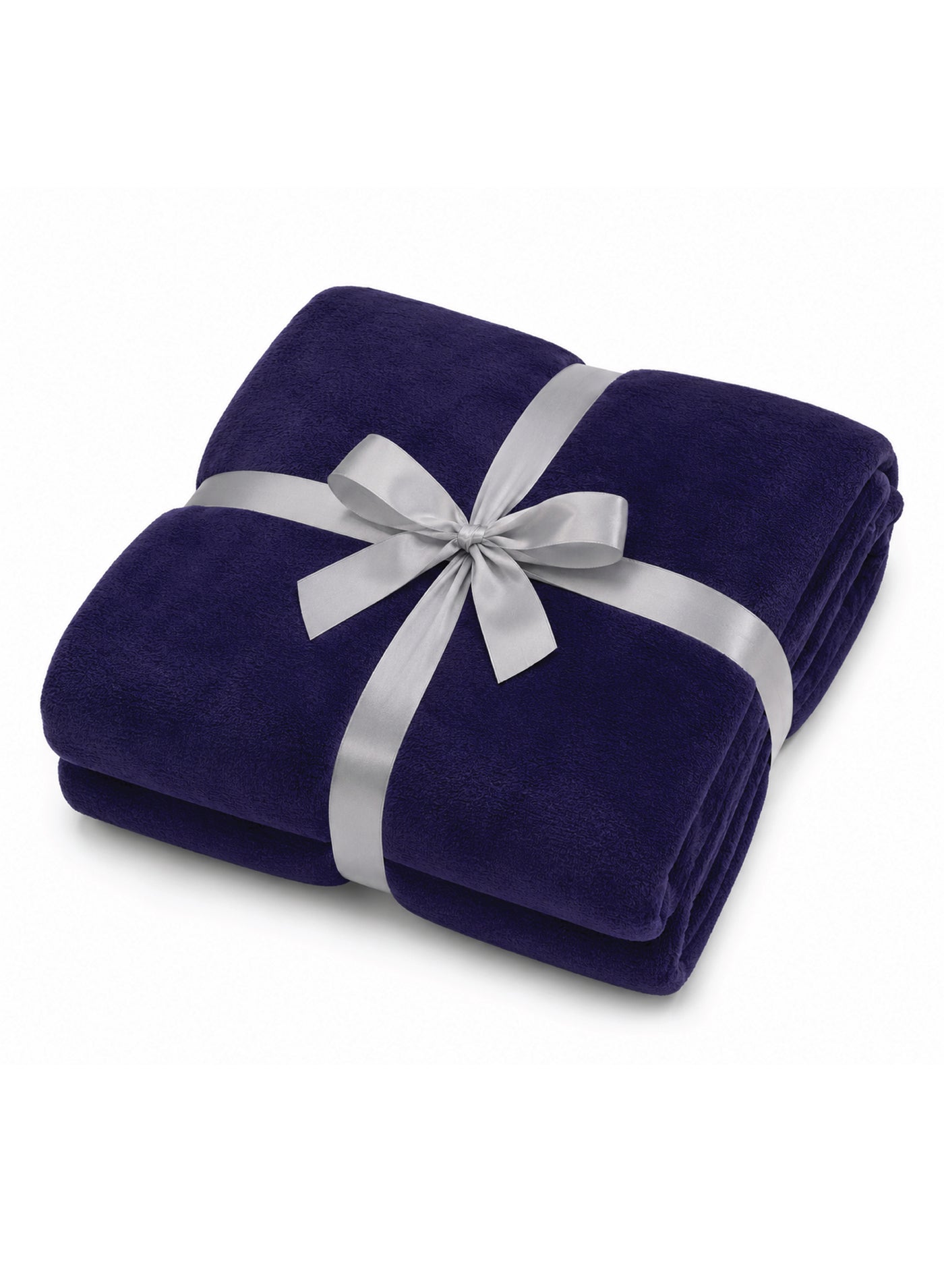 Elega Decor Flannel Blanket – Single (150x200 cm) – Solid Navy Blue | Ultra-Soft, Premium Brushed Polyester, All-Season Comfort