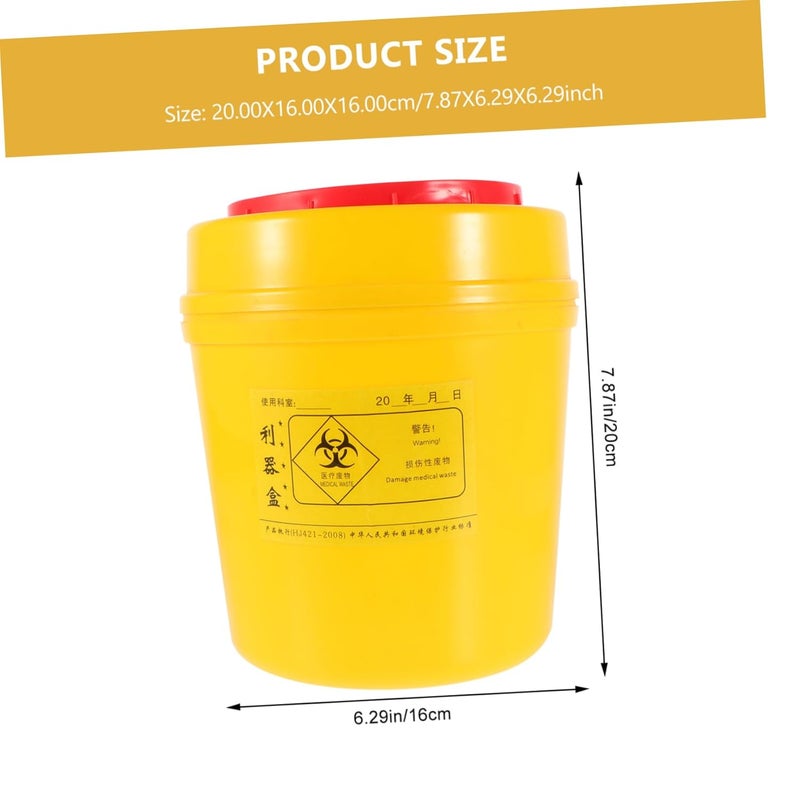 Healeved Disposal Container for Sharp Waste Durable Flexible and Puncture-Resistant Trash Can for Clinics and Tattoo Salons Design for Hazardous Material Disposal - Image 2