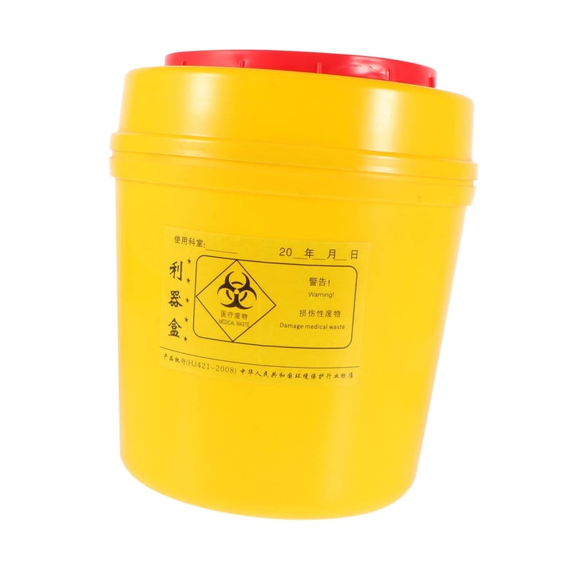 Healeved Disposal Container for Sharp Waste Durable Flexible and Puncture-Resistant Trash Can for Clinics and Tattoo Salons Design for Hazardous Material Disposal - Image 1