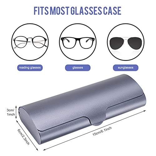 Hifot Aluminium Glasses Case, Slim Reading Glasses Case, Portable Travel Metal Eyeglass Spectacles Protection Hard Shell Case - Image 2