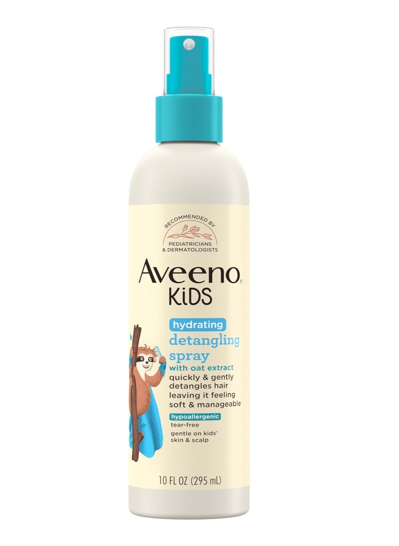 Aveeno Baby Aveeno Baby Aveeno Kids Hydrating Detangling Spray with Oat Extract, Quickly & Gently Detangles Kids' Hair, Tear-Free & Suitable for Skin & Scalp, Light Fragrance, Hypoallergenic, 10 fl. Oz 