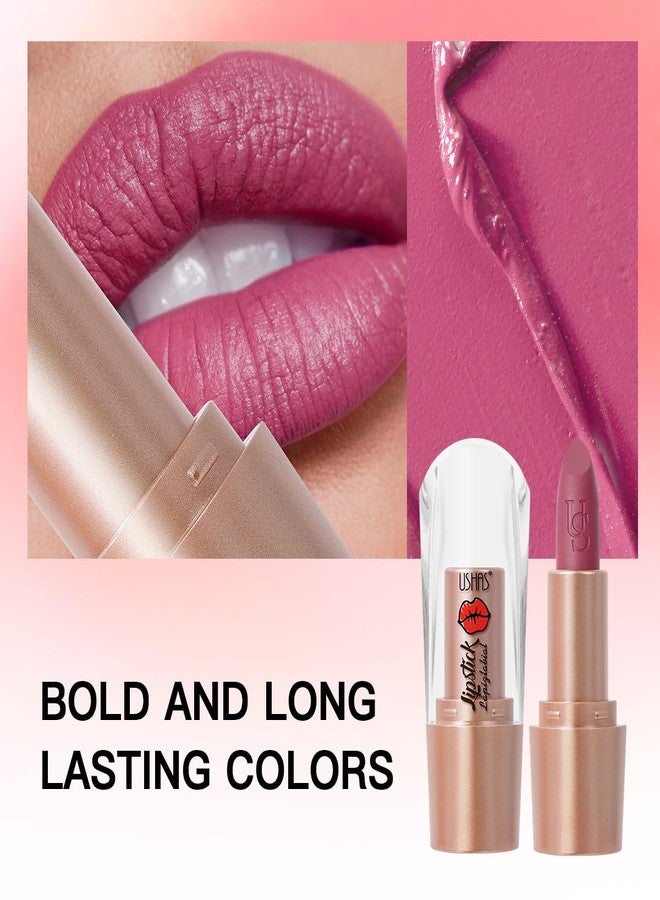 USHAS 3Pcs Lipstick Set - Long Lasting Lip Makeup, Brown & Nudes lipstick for women, Full Coverage Lip Color, Matte Non-Stick Lipstick Makeup for Women (Set 3 (07+08+09), 3Pcs) - Image 3