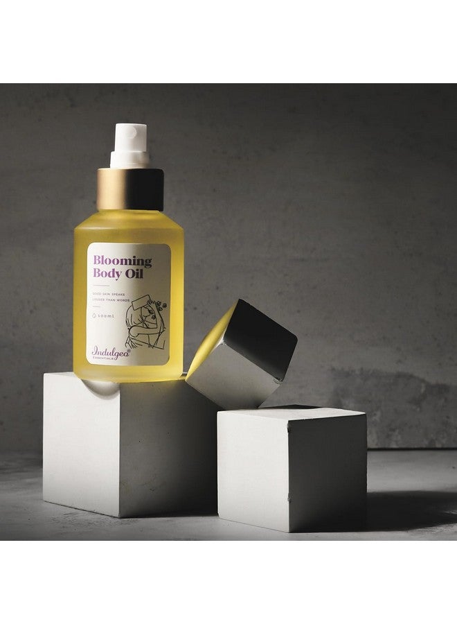 Indulgeo ESSENTIALS Blooming Body Oil (100 Ml) For Children & Teenager, Helps In Reducingdry, Dull, Dark Areas Underarms & Thighs, Prevents From Scars | Best For Winters - Image 3