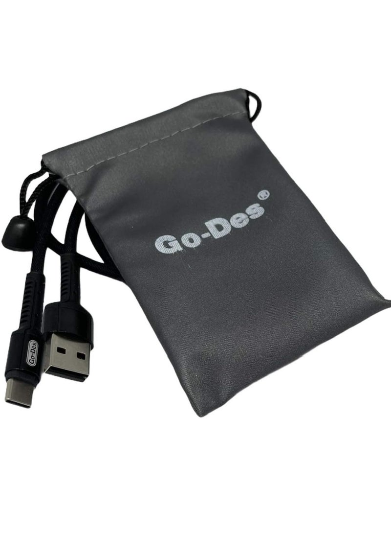 Go-des Type C Mobile Charging Cable (1m, Black) - Image 2
