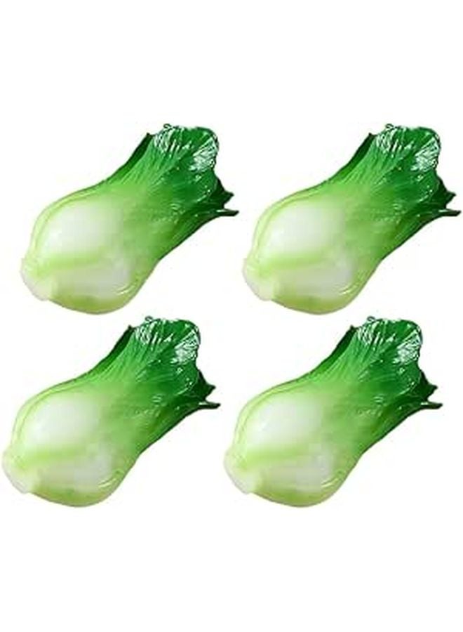 4Pcs Mini Fake Vegetable Models Lifelike Green Vegetables For Kitchen Home Decoration - Image 1