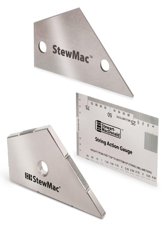 مجموعة أدوات StewMac Precision Fret Guitar Tool Trio، متري - مقياس ارتفاع الأوتار، أداة ضبط الفريت، أداة تلميع الفريت لضبط وإصلاح الجيتار - Image 1