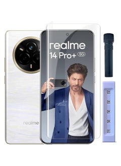 Clear UV Filter Screen Protector, 3D Curved Edge Tempered Glass, 6-in-1 Installation Kit (Realme 14 Pro Plus)