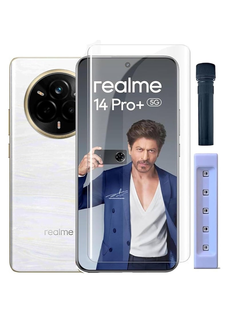 Generic - Clear UV Filter Screen Protector, 3D Curved Edge Tempered Glass, 6-in-1 Installation Kit (Realme 14 Pro Plus) - Image 1
