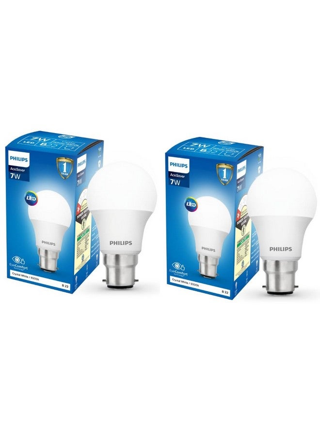 Philips PHILIPS 7W B22 LED Cool Day Light Bulb, Pack of 2 (Ace Saver) - Image 1