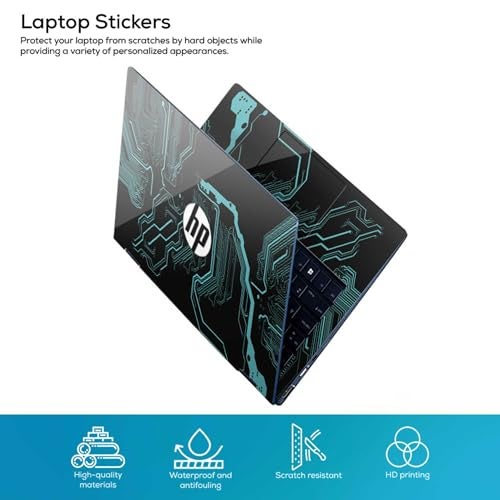 Inkykart DSGN 75 Full Body Laptop Skin Bubble-Free| Laminated| Removable| HD Quality Sticker for Laptops Upto 15.6 Inches Compatible with Hp - Image 2
