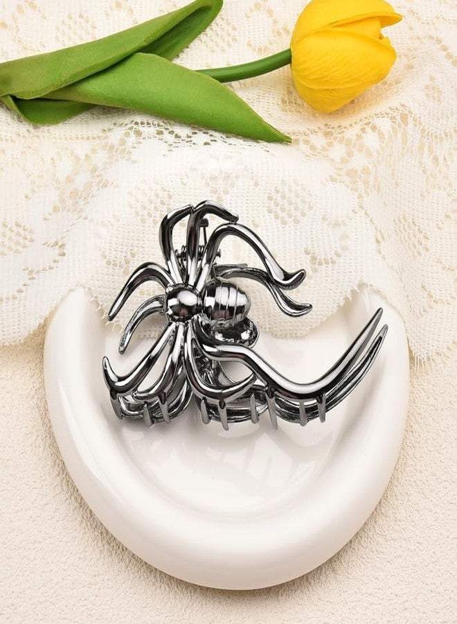 Sisadodo Black Spider Clip Claws for Women Girls Punk Hair Clip Jaw for Teen Girl Strong Hold Spiders Hair Clamp Barrette Fahison Goth Hair Accessories for Women Halloween Costume Decoration Metal Hair Claw - Image 5